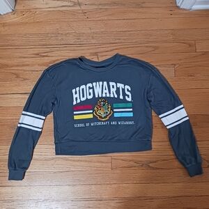 Like New! Women's XS Harry Potter Hogwarts Cropped Long Sleeve Top
